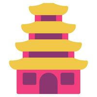 Pagoda icon illustration, for UIUX, Infographic, etc vector