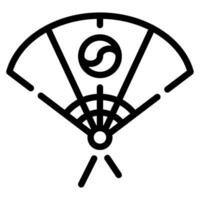 coreano ventilador icono ilustración, para uiux, infografía, etc vector