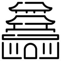 Hwaseong Fortress icon illustration, for UIUX, Infographic, etc vector