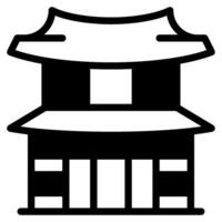 hanok icono ilustración, para uiux, infografía, etc vector