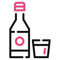 soju icono ilustración, para uiux, infografía, etc vector