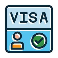 Visa Vector Thick Line Filled Dark Colors