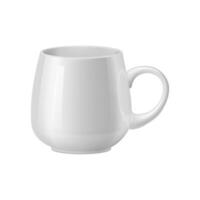 Ceramic coffee mug and tea cup, tableware mockup vector