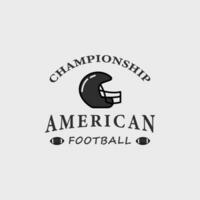 american football logo vintage vector illustration template icon graphic design