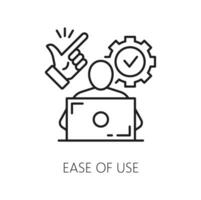 Easy of use, CMS content management system icon vector