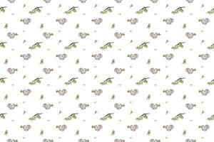 Hoya carnosa branch as seamless pattern background vector