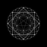 Sacred geometry, esoteric symbol, magic tattoo vector