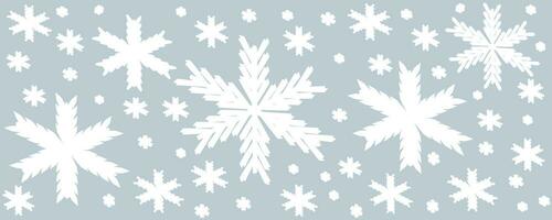 Christmas background with snowflakes, vector illustration