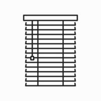 Window horizontal blind, sun protection shutter vector