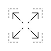 Resize and scale reduce expand zoom symbol outline vector