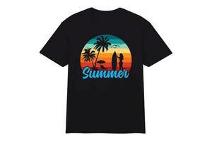 verano camiseta diseño vector