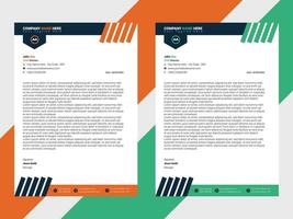 Corporate letterhead design template. Modern and creative letterhead template set.Orange And Green vector