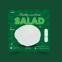 salad social media post design. vector