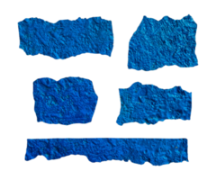 Blue banner textured with surface rough png