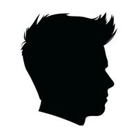 Fade haircut Silhouette Free, Men hair cut Vector, Trendy stylish Male hairstyle Silhouette vector
