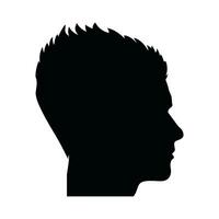 Fade haircut Silhouette Free, Men hair cut Vector, Trendy stylish Male hairstyle Silhouette vector