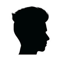 Fade haircut Silhouette clipart, Men hair cut Vector, Trendy stylish Male hairstyle Silhouette vector