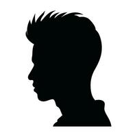 Fade haircut Silhouette clipart, Men hair cut Vector, Trendy stylish Male hairstyle Silhouette vector