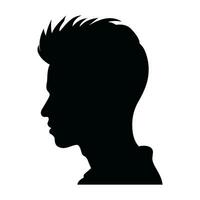 desvanecerse Corte de pelo silueta clipart, hombres pelo cortar vector, de moda elegante masculino peinado silueta vector