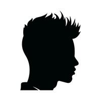 Fade haircut Silhouette clipart, Men hair cut Vector, Trendy stylish Male hairstyle Silhouette vector