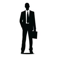 A Businessman vector Silhouette, A Man vector isolated on a white background, A Corporate person Black vector