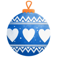 Kerstmis bal waterverf illustratie. clip art voor ontwerp. Kerstmis elementen. geïsoleerd Aan transparant achtergrond. png