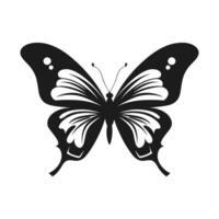 Butterfly Silhouette Vector illustration, Flying butterfly black silhouette, Monarch clipart isolated on a white background