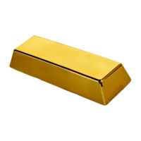 oro bar aislado en un transparente antecedentes. generativo ai png