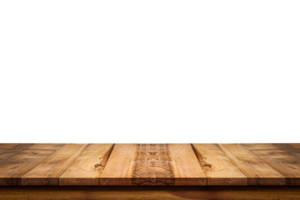 Table top view png isolated on a transparent background. Empty table Generative AI