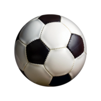 das Fußball Ball ist isoliert auf ein transparent Hintergrund. Fußball png generativ ai