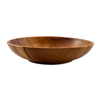 Wooden bowl isolated on a transparent background Generative AI png