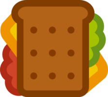 dessin animé illustration de sandwich. png, transparent. dessin animé illustration. pour affiche, couverture, dépliant, bannière, modèle, salutation carte. png