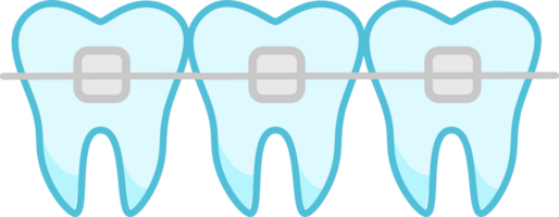 Icon colored tooth braces. Teeth braces Style line. PNG, transparency. png