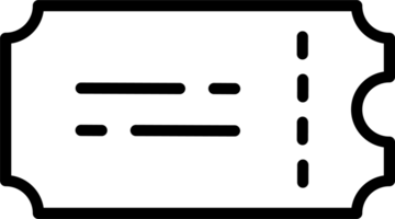 Fahrkarte Linie Symbol. png, transparent. png