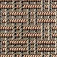 Seamless pattern with loose interwoven ropes vector