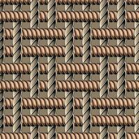 Seamless pattern with loose interwoven ropes vector