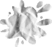 Vector Grunge Halftone Textured Ink Splat Collage Icon