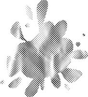 Vector Grunge Halftone Textured Ink Splat Collage Icon