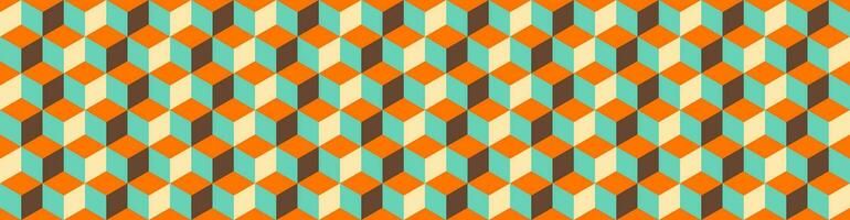 Wide Seamless Tiling Abstract Geometric Vintage Retro Vector Banner Background Pattern Web Header