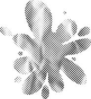 Vector Grunge Halftone Textured Ink Splat Collage Icon