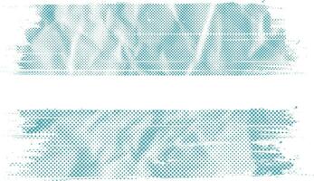 Dotted Halftone Pattern Collage Paper Cut Out Texture Vector Brush Strokes Set