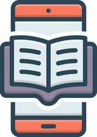 color icon for ebooks vector