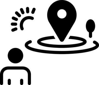 sólido icono para en otra parte vector