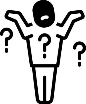 solid icon for know vector