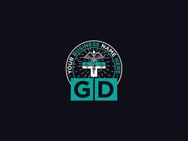 Typography Gd Logo, Initial GD Luxury Medical Doctors Logo For You vector