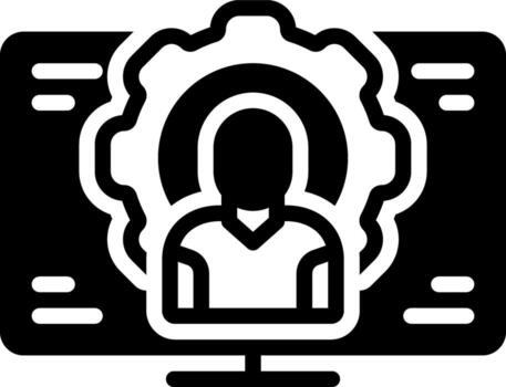 solid icon for management vector