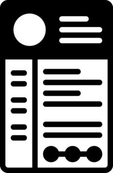 solid icon for cv vector