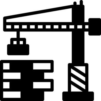 sólido icono para construir vector