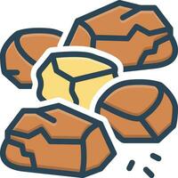 color icon for stones vector