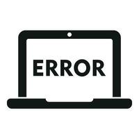 Laptop software error icon simple vector. Button tool vector